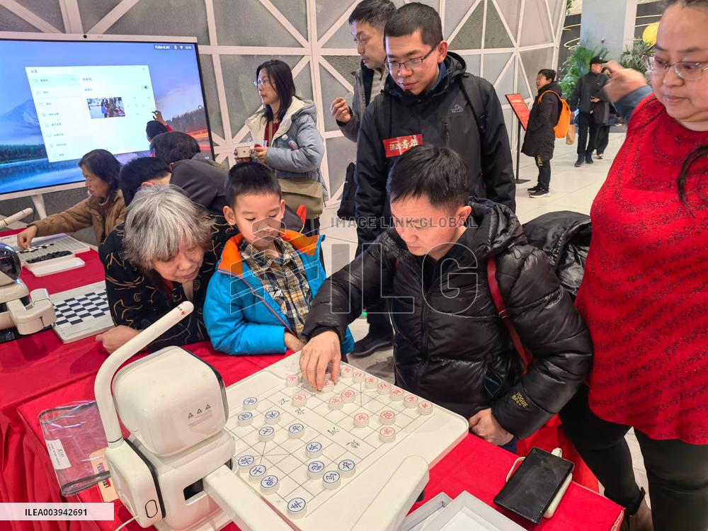 AI Robot Perform at Temple Fair in Beijing