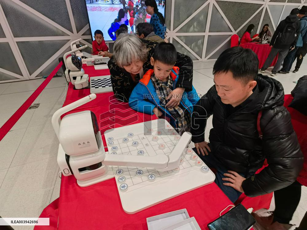 AI Robot Perform at Temple Fair in Beijing