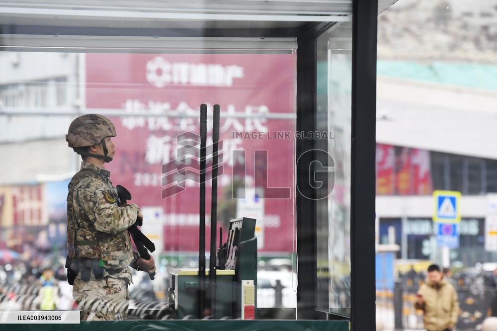 Police Patrol During Spring Festival Holiday in Guiyang
