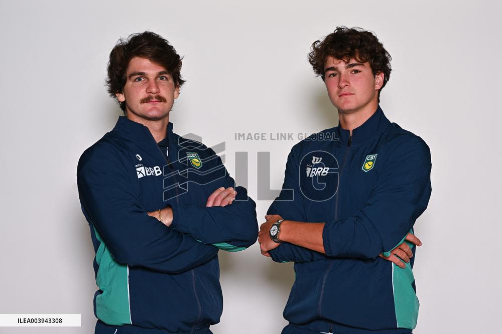 Portraits of players at the 2025 Davis Cup first round qualifier - Orleans