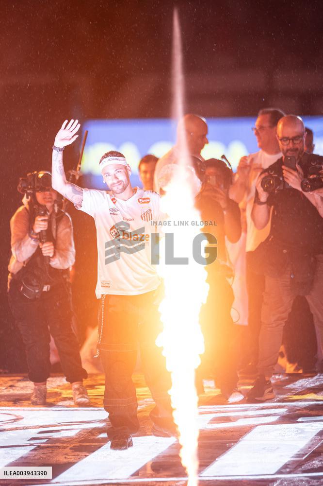 Santos FC Officially Introduces Neymar as a New Signing - Sao Paulo