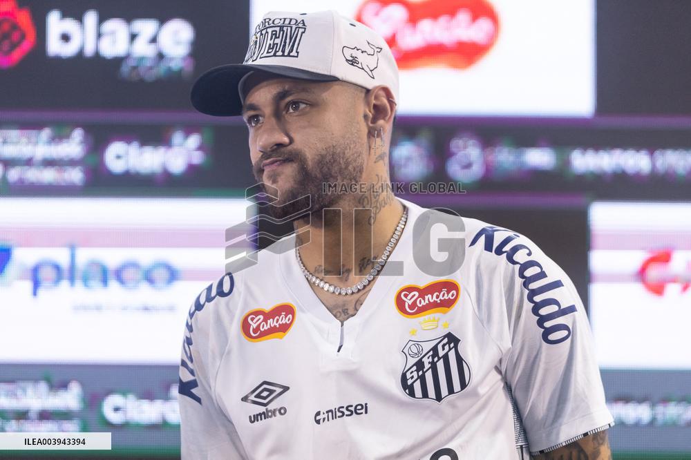 Santos FC Officially Introduces Neymar as a New Signing - Sao Paulo