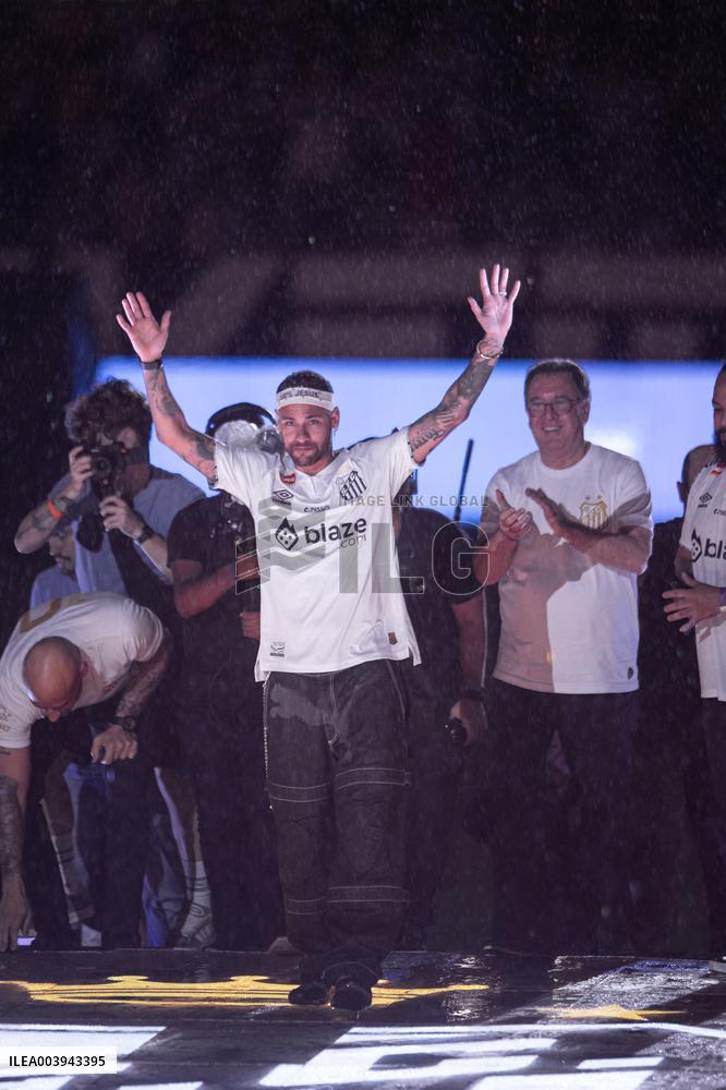 Santos FC Officially Introduces Neymar as a New Signing - Sao Paulo
