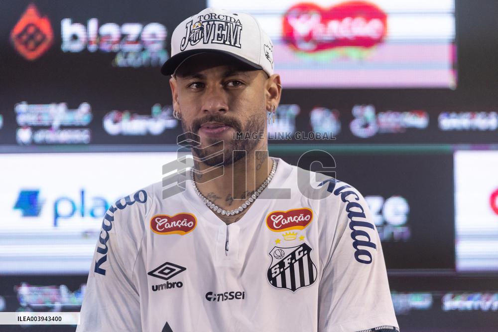 Santos FC Officially Introduces Neymar as a New Signing - Sao Paulo
