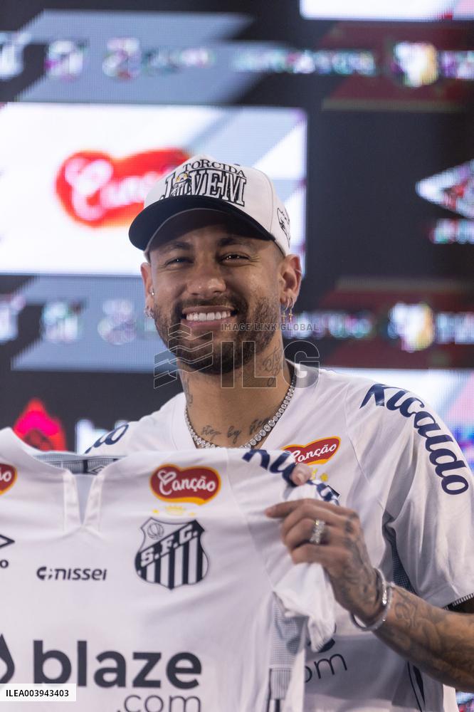 Santos FC Officially Introduces Neymar as a New Signing - Sao Paulo