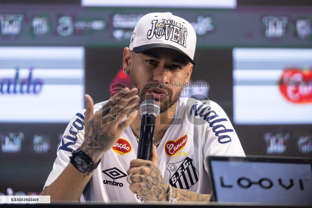 Santos FC Officially Introduces Neymar as a New Signing - Sao Paulo