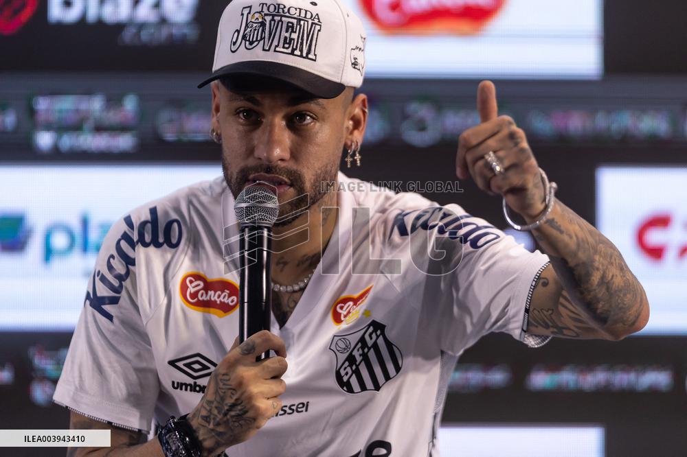 Santos FC Officially Introduces Neymar as a New Signing - Sao Paulo