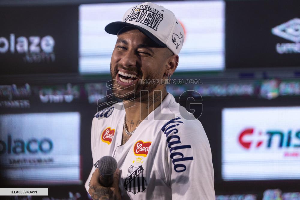 Santos FC Officially Introduces Neymar as a New Signing - Sao Paulo