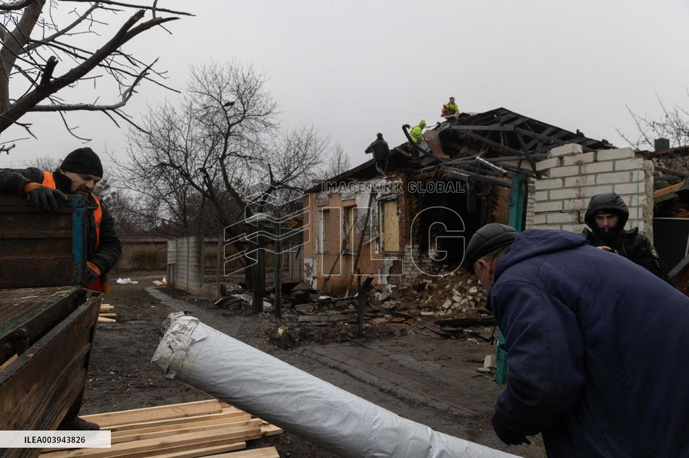 Aftermath Of Russian Drone Strike - Kharkiv