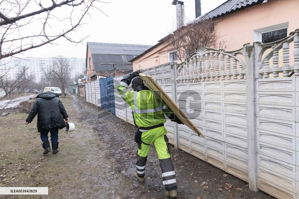 Aftermath Of Russian Drone Strike - Kharkiv