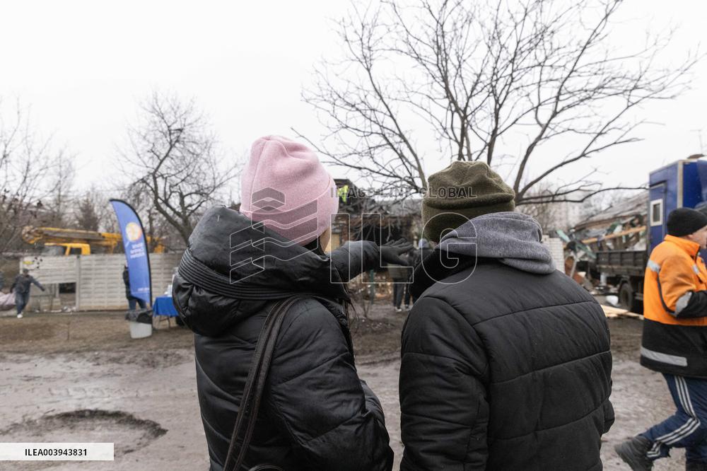 Aftermath Of Russian Drone Strike - Kharkiv