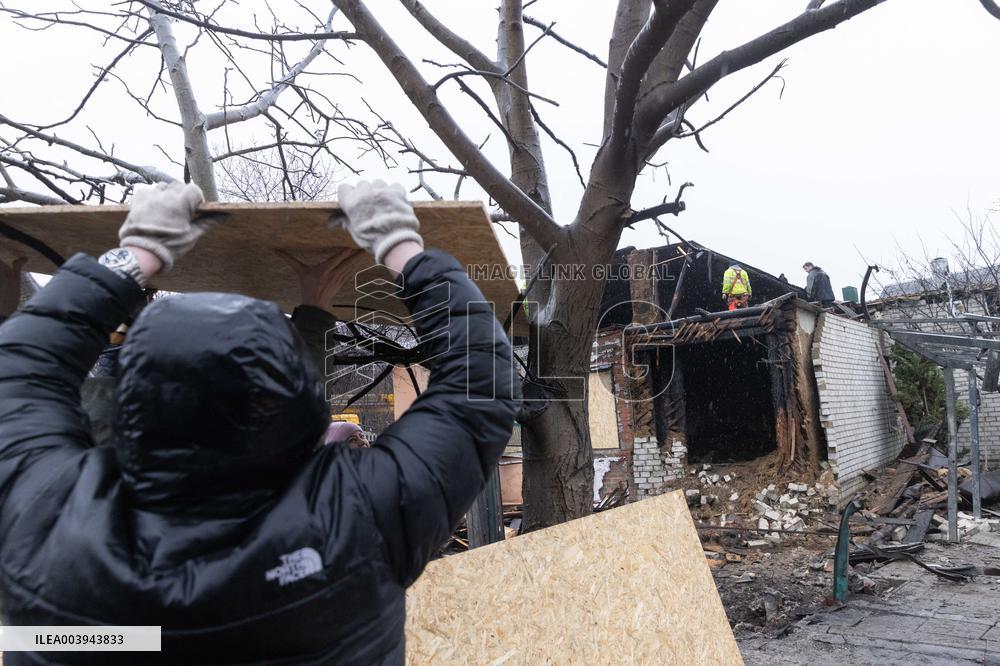 Aftermath Of Russian Drone Strike - Kharkiv
