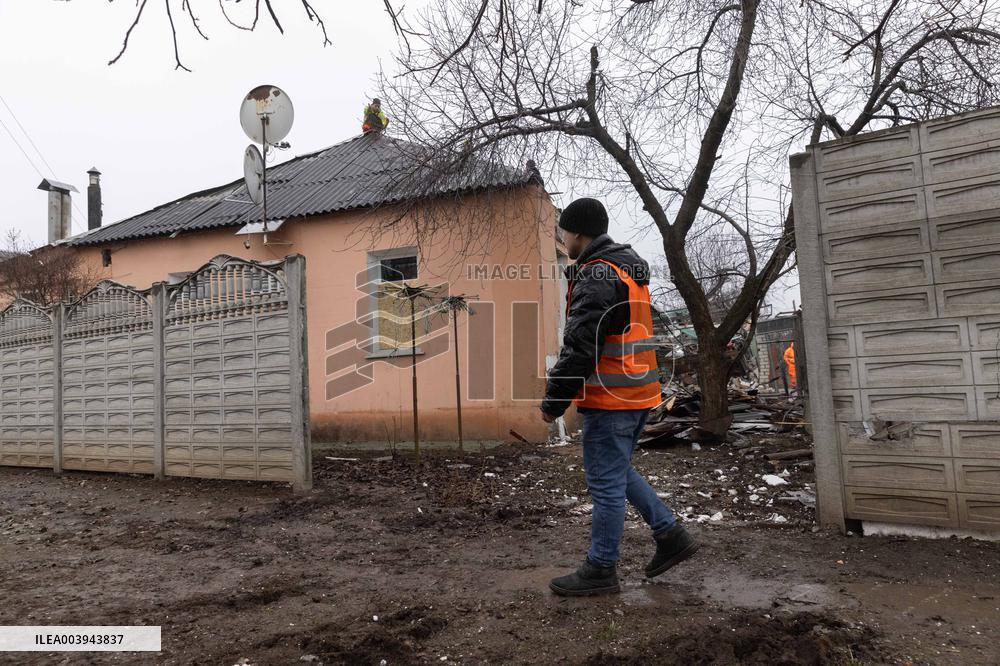 Aftermath Of Russian Drone Strike - Kharkiv