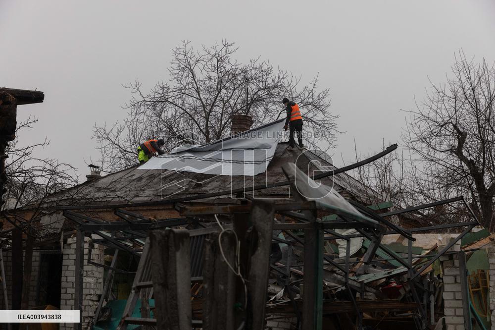 Aftermath Of Russian Drone Strike - Kharkiv
