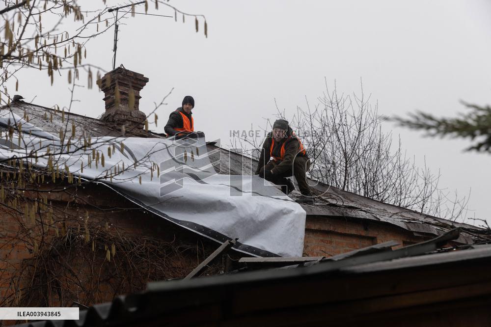 Aftermath Of Russian Drone Strike - Kharkiv