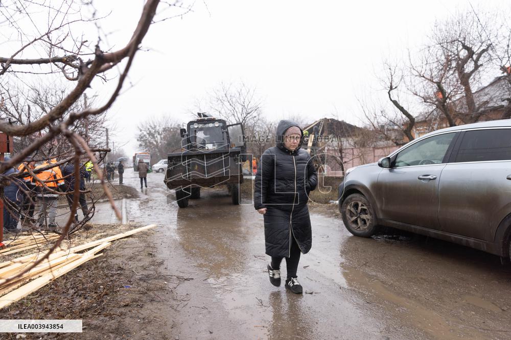 Aftermath Of Russian Drone Strike - Kharkiv
