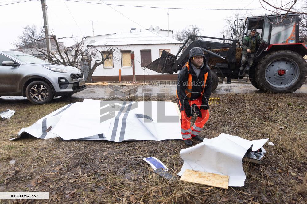 Aftermath Of Russian Drone Strike - Kharkiv