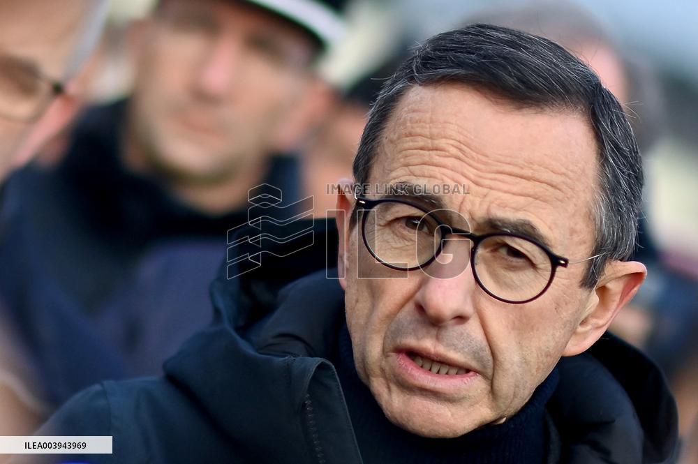 Bruno Retailleau and Agnès Pannier-Runacher visit Redon after floods