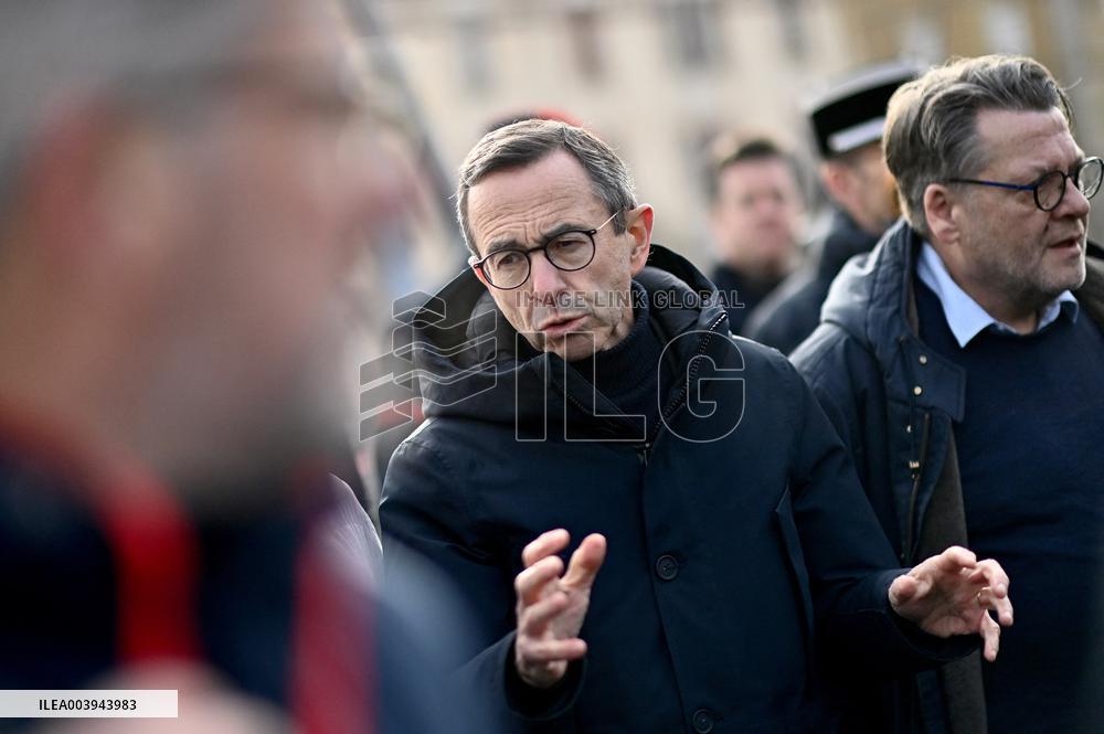 Bruno Retailleau and Agnès Pannier-Runacher visit Redon after floods