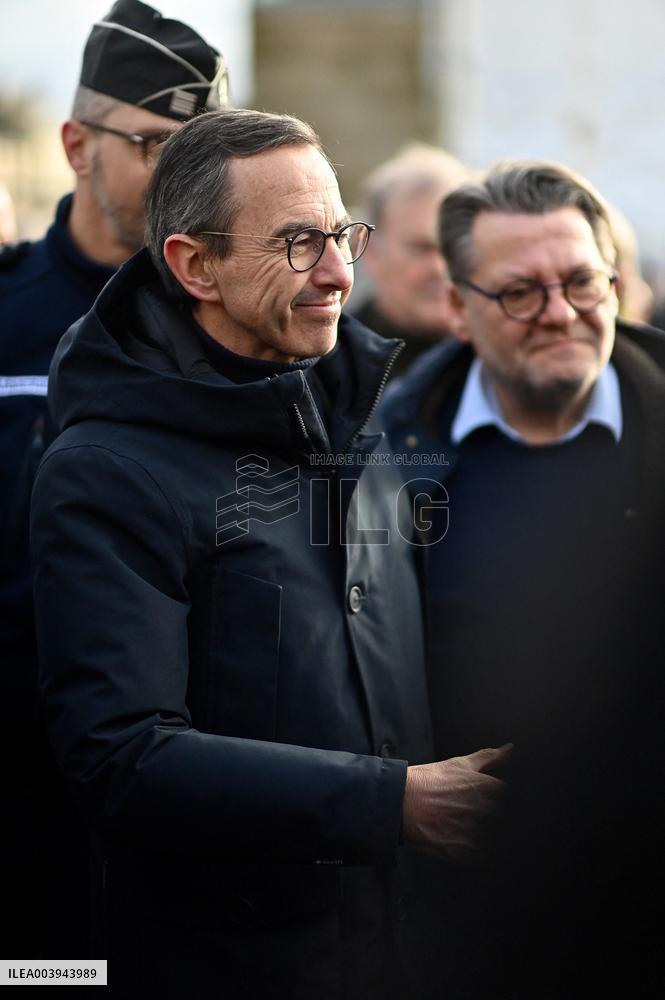 Bruno Retailleau and Agnès Pannier-Runacher visit Redon after floods