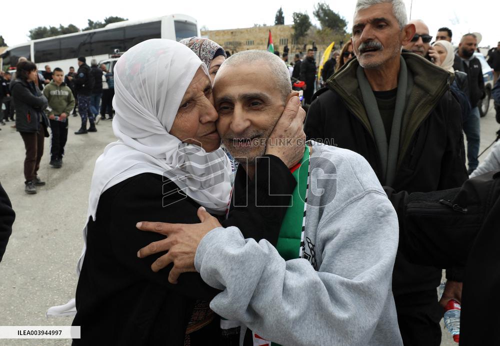 Released Palestinian Prisoners Arriving In West Bank