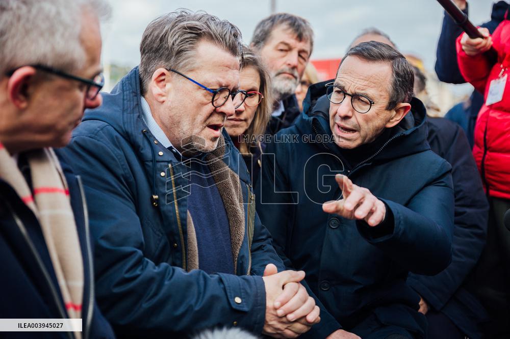 Bruno Retailleau and Agnès Pannier-Runacher visit Redon after floods