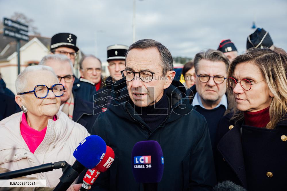 Bruno Retailleau and Agnès Pannier-Runacher visit Redon after floods