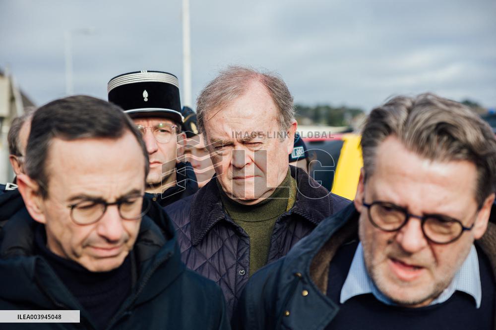 Bruno Retailleau and Agnès Pannier-Runacher visit Redon after floods