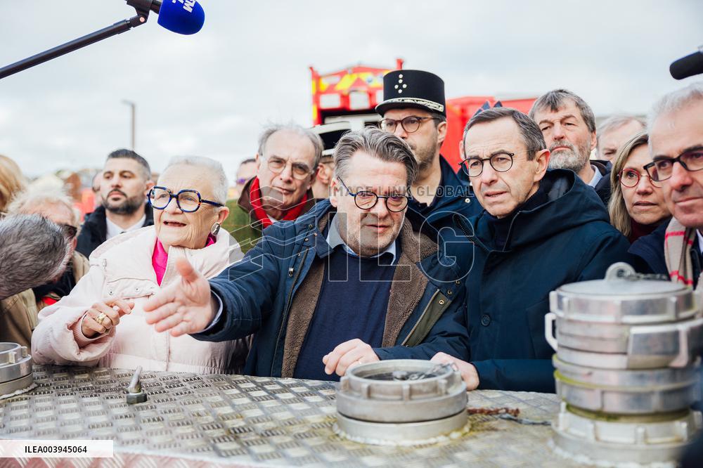 Bruno Retailleau and Agnès Pannier-Runacher visit Redon after floods