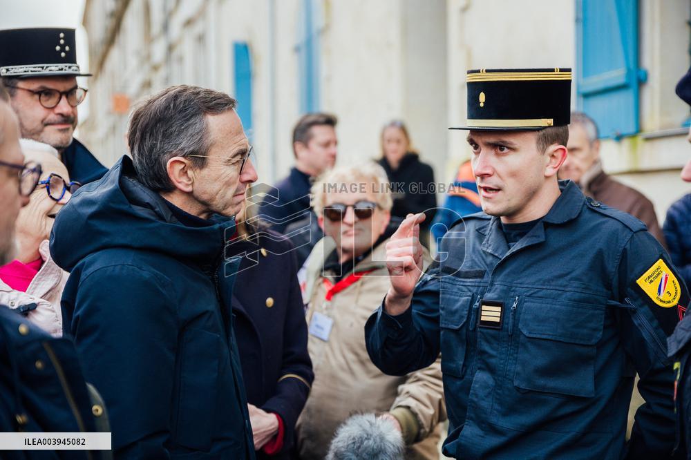 Bruno Retailleau and Agnès Pannier-Runacher visit Redon after floods