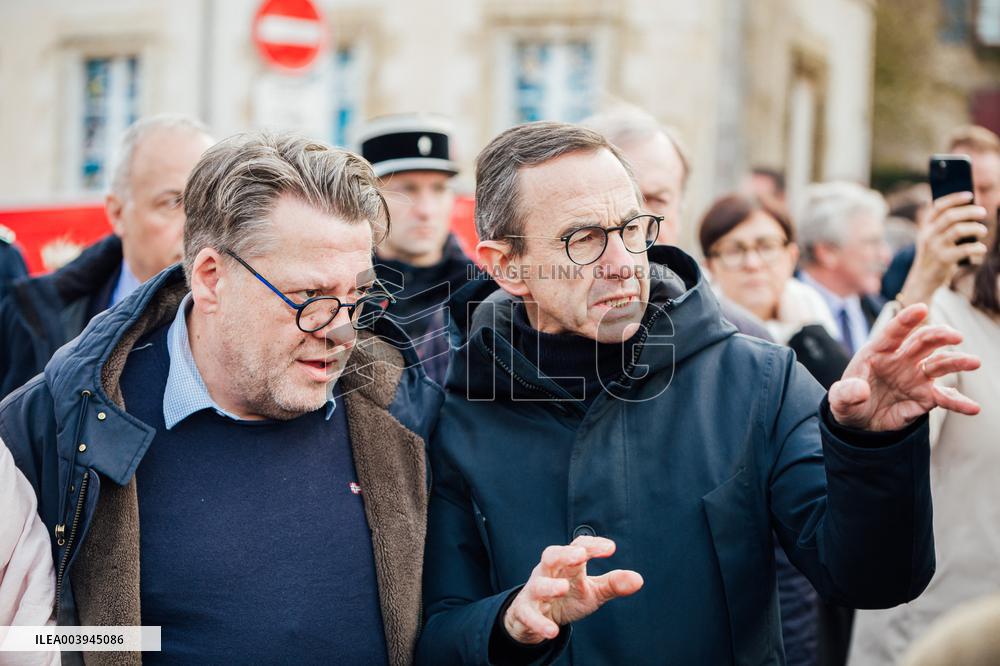 Bruno Retailleau and Agnès Pannier-Runacher visit Redon after floods