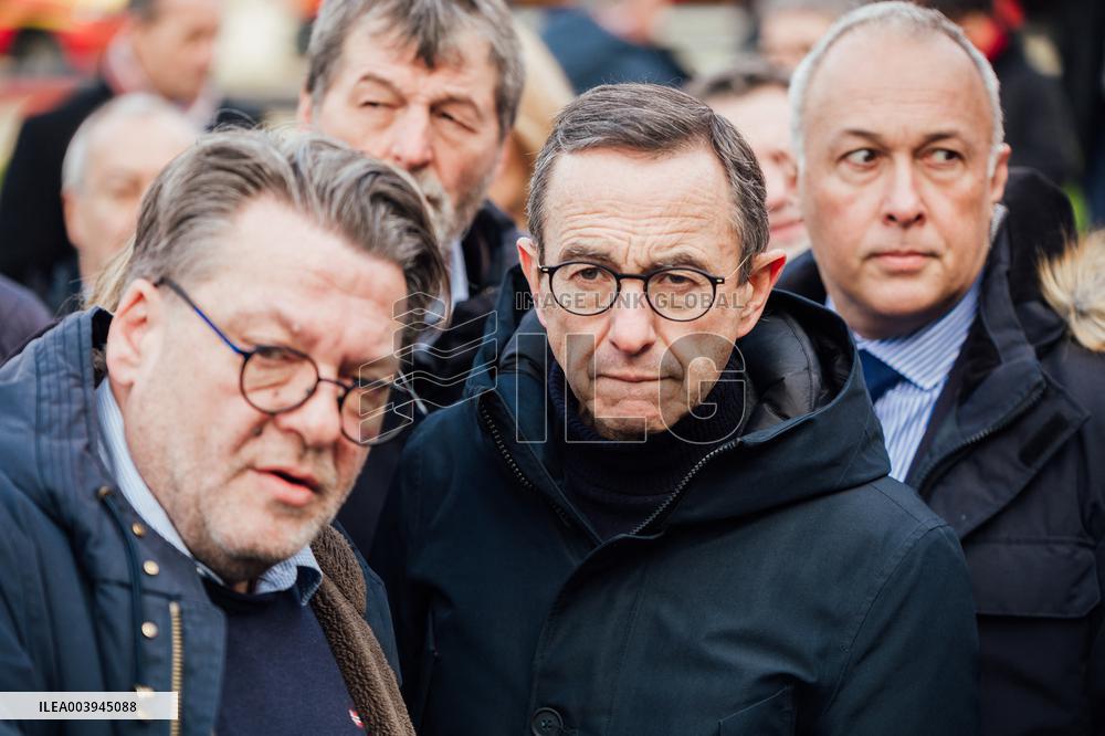 Bruno Retailleau and Agnès Pannier-Runacher visit Redon after floods