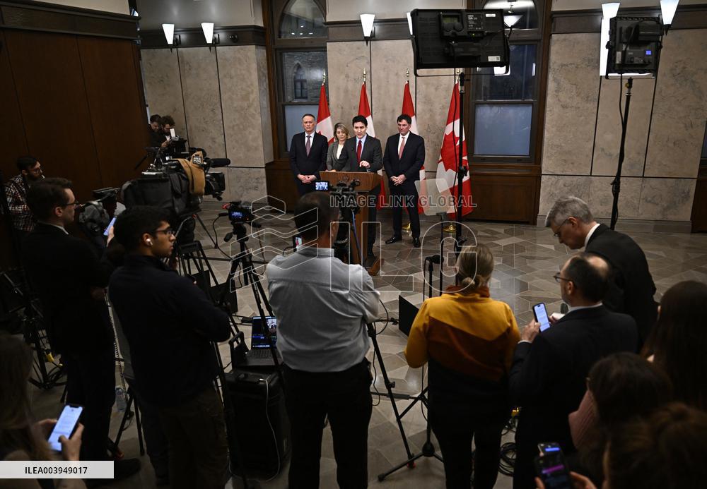 Justin Trudeau speaks after Trump declaration about imposition for Canada - Ottawa