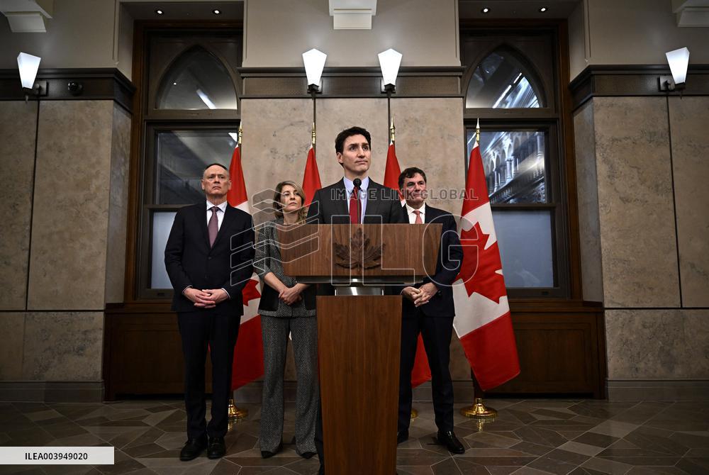 Justin Trudeau speaks after Trump declaration about imposition for Canada - Ottawa