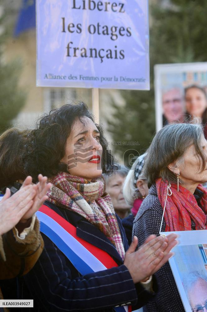 Rally In Support Of Three French Citizen imprisoned In Iran - Paris