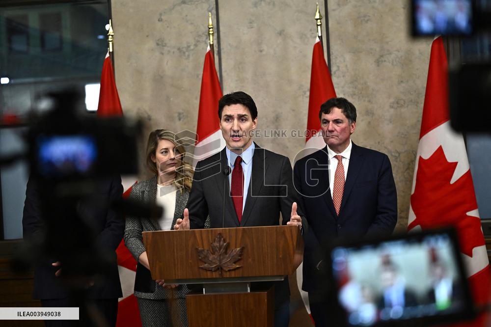 Justin Trudeau speaks after Trump declaration about imposition for Canada - Ottawa