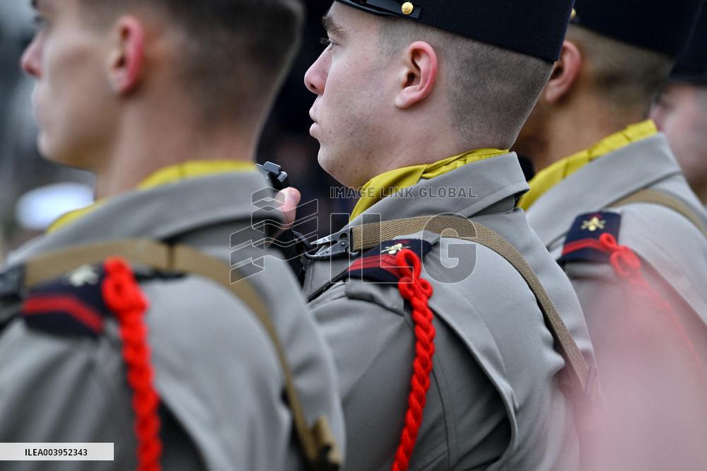 Emmanuel Macron presides the ceremony marking the 80th anniversary of the liberation of Colmar