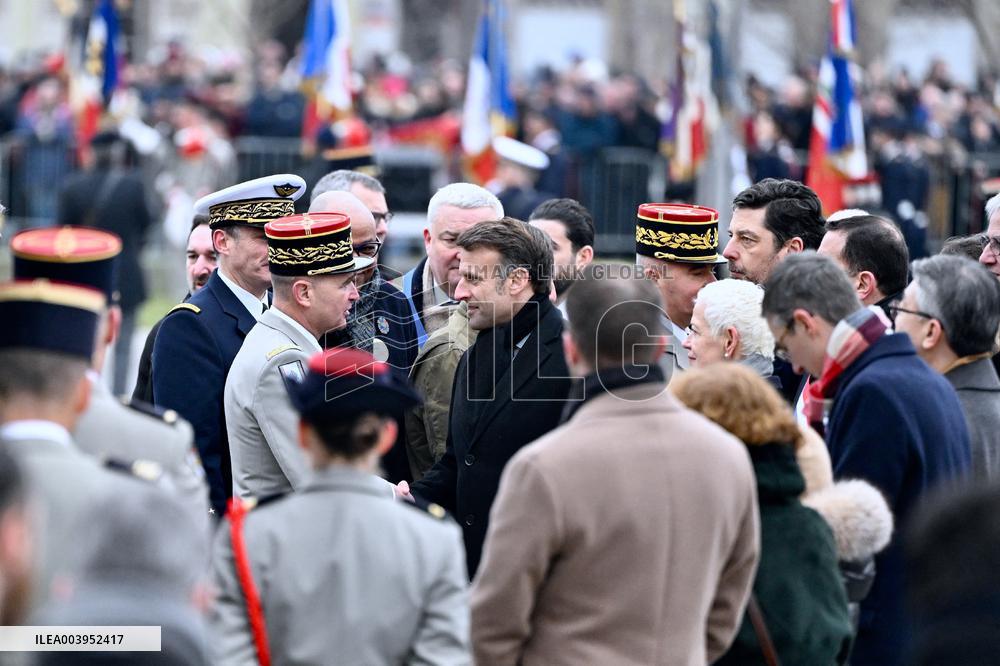 Emmanuel Macron presides the ceremony marking the 80th anniversary of the liberation of Colmar