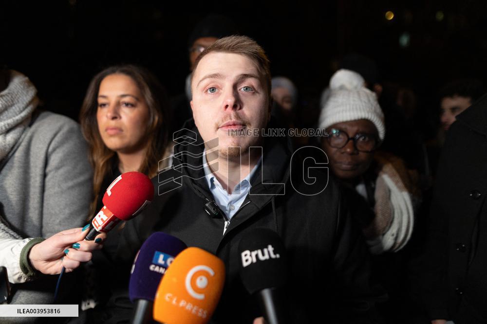 Louis Boyard speaks to the press after his defeat in the municipal elections - Villeneuve Saint-Georges RL