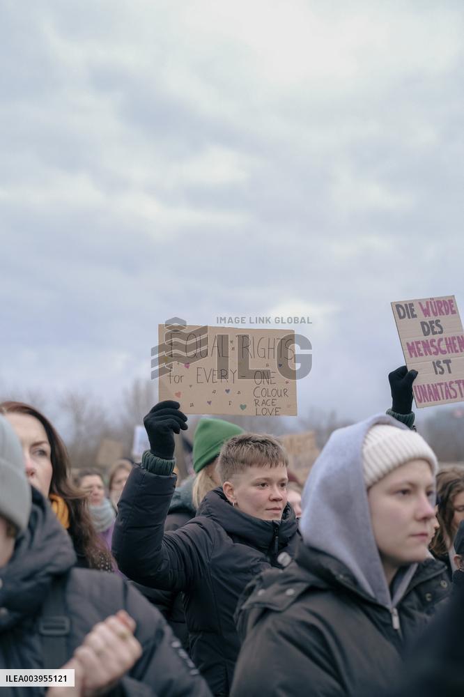 Anti Far Right Demonstration In Berlin