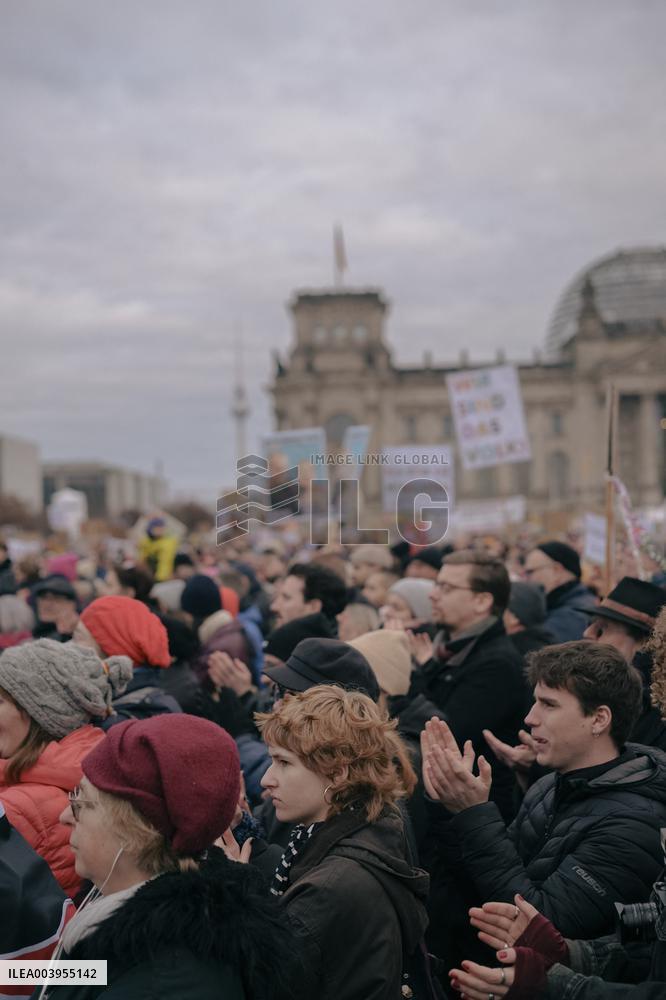 Anti Far Right Demonstration In Berlin