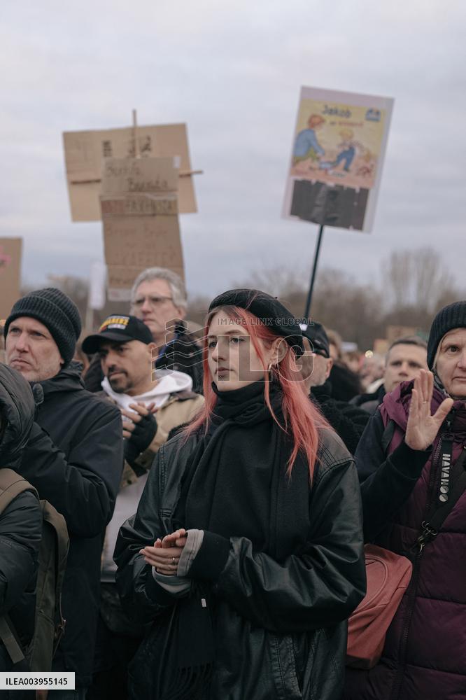 Anti Far Right Demonstration In Berlin