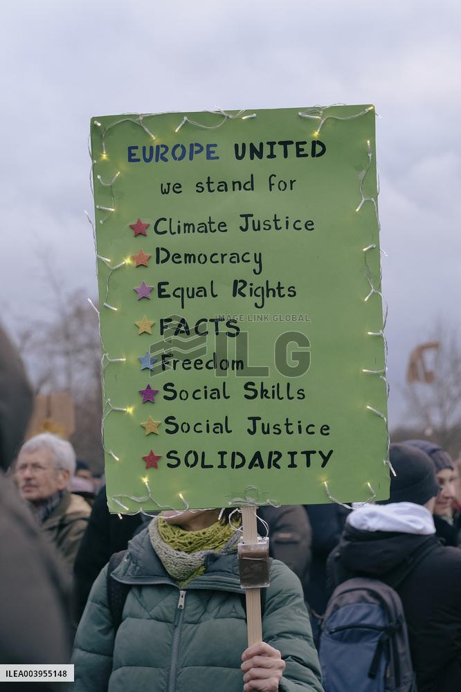 Anti Far Right Demonstration In Berlin