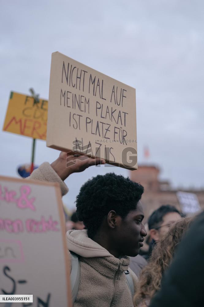 Anti Far Right Demonstration In Berlin