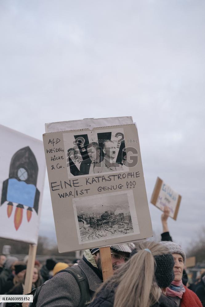 Anti Far Right Demonstration In Berlin