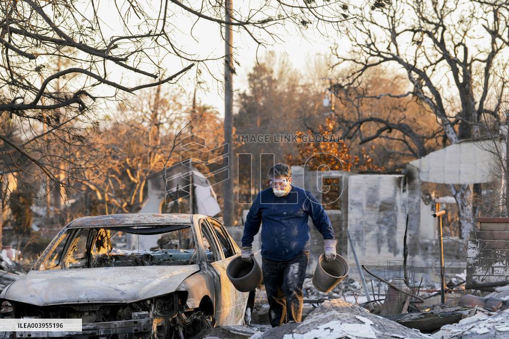 Aftermath of the Eaton Fire in Altadena
