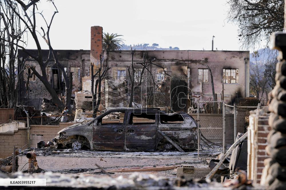 Aftermath of the Eaton Fire in Altadena