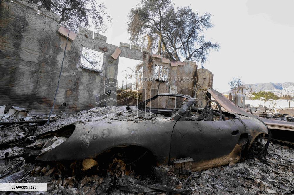 Aftermath of the Eaton Fire in Altadena