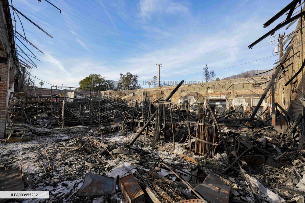 Aftermath of the Eaton Fire in Altadena