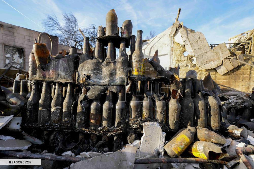 Aftermath of the Eaton Fire in Altadena